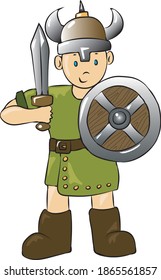 cute viking boy little warrior