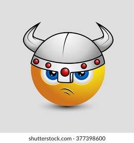 Viking Emoji Isolated On White Background Stock Illustration 1013916649