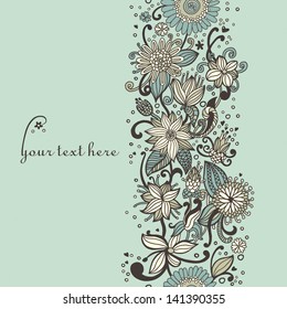 Cute vintage background. Seamless vertical
