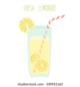 Cute vintage card Fresh Lemonade for your decoration