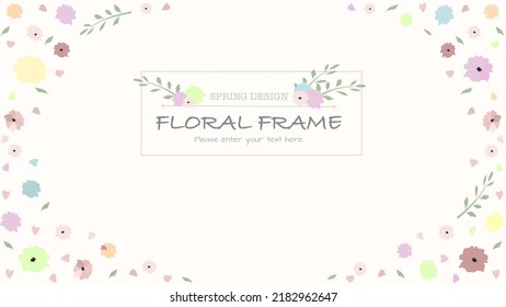 Cute vintage floral frame background vector illustration for your designs.