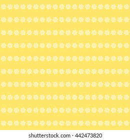 Cute vintage flower pattern on yellow background