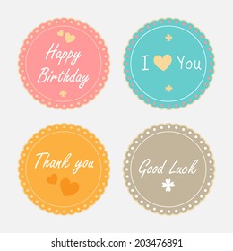 cute vintage labels set