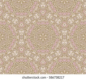 cute vintage print. Abstract round ethnic mandala background