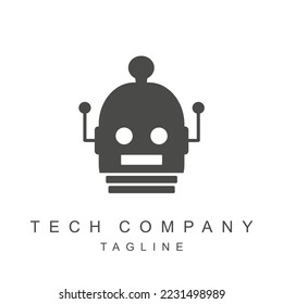 Cabeza de robot ventilado. Diseño del logotipo de la empresa de tecnología