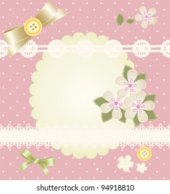 cute vintage scrapbook elements for design