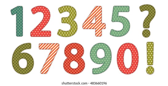 Cute vintage shabby chic style numbers for your decoration
