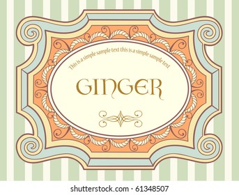 Cute vintage vector label
