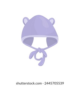 Cute violet baby hat. Vector illustration