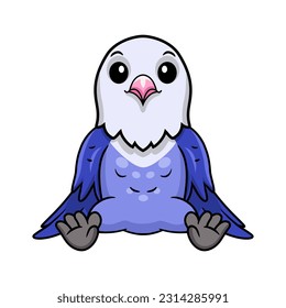 Cute violet love bird cartoon