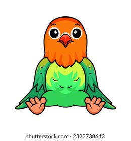 Cute violin love bird cartoon