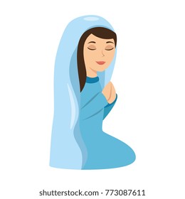 cute virgin mary character