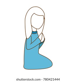 cute virgin mary character