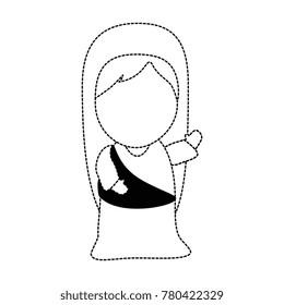 cute virgin mary character