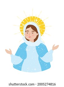 Cute jungfräuliche Maria auf Hintergrund