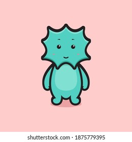 cute virus mascot character illustration. design isolated on pink background.