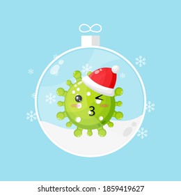 Cute Virus In A Snowglobe