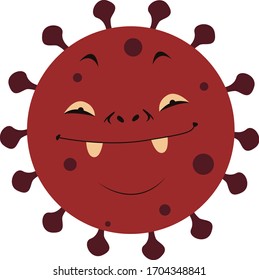 a cute virus vector illustration