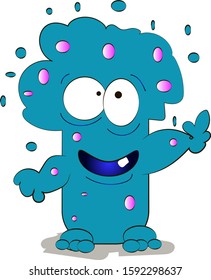 Cute virus in vector . Isolated illustration for kids