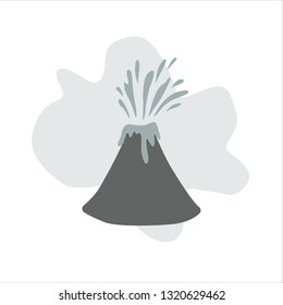 Cute volcano vector illustration.