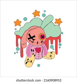 Cute Voodoo Doll Free Vector 