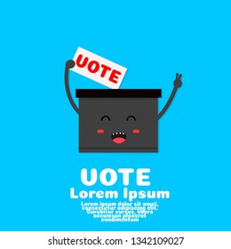 cute  votes box cartoon vector.