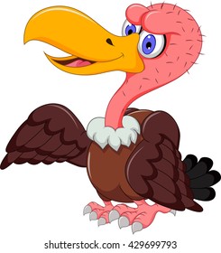 cute Vulture cartoon posing