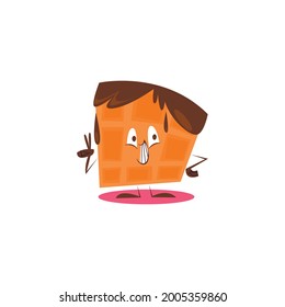 Ilustración del vector de dibujos animados de Waffle