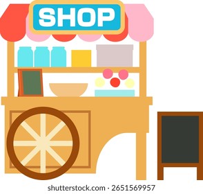 A cute wagon shop with wheels