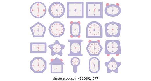 Cute Wall Clock Set Collection