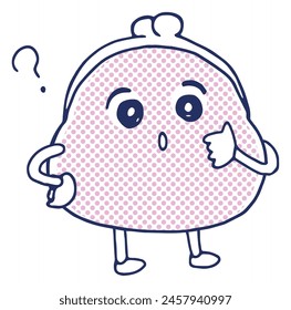Cute wallet character reminiscent of money