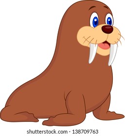 Cute Walrus Cartoon