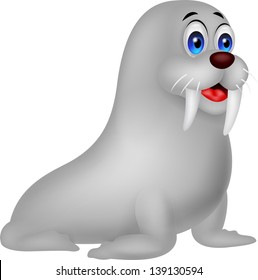 Cute walrus cartoon
