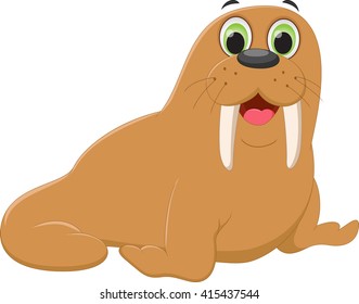 cute walrus cartoon