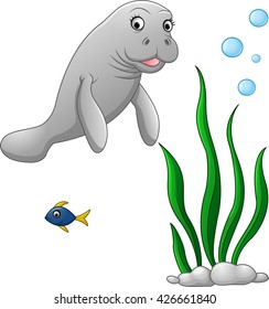 Cute walrus cartoon