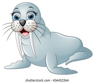 Cute walrus cartoon