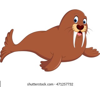 Cute walrus cartoon