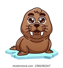 cute walrus cartoon, animal alphabet cute cartoon