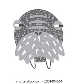 Cabeza de moro. Vector. Se puede usar impreso para camisetas, decoración casera, afiches, tarjetas.