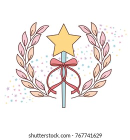 cute wand star ribbon accessory for princess ballet girl