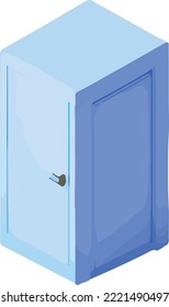 Cute wardrobe isometric icon 3d vector