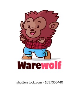 CUTE WAREWOLF CON CAMISETA FLANNEL ROJA Y JEANS AZULES