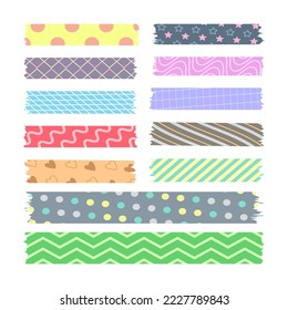 Cute washi tapes with various pattern collection