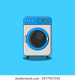 Cute washing machine illustration object cartoon