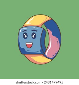 Cute watch technology device vector illustration.