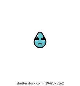 Cute Water Cartoon Character Vector Illustration Design. Outline, Cute, Funny Style. Recomended For Children Book, Cover Book, And Other.
