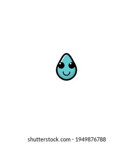 Cute Water Cartoon Character Vector Illustration Design. Outline, Cute, Funny Style. Recomended For Children Book, Cover Book, And Other.