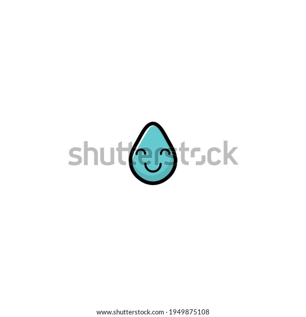 Cute Water Cartoon Character Vector Illustration Stock Vector (Royalty ...