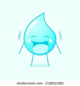 Cute Water Cartoon Crying Expression Stock Vector (Royalty Free ...