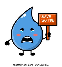 cute water cartoon illustration vector graphic